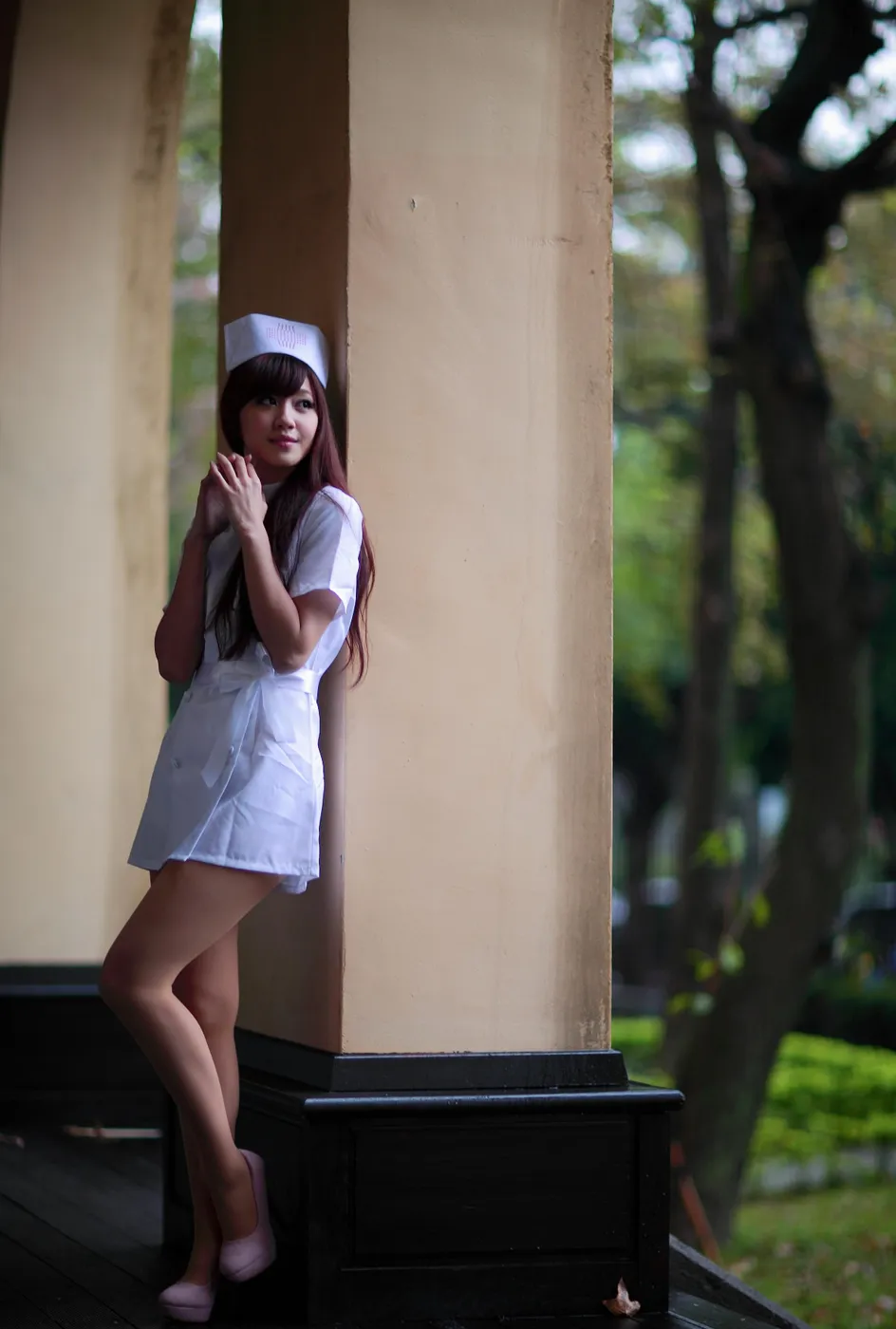 [Mzsock] NO.204 Xiaoya nurse uniform, stockings, high heels and beautiful legs street photography#[70P]-56