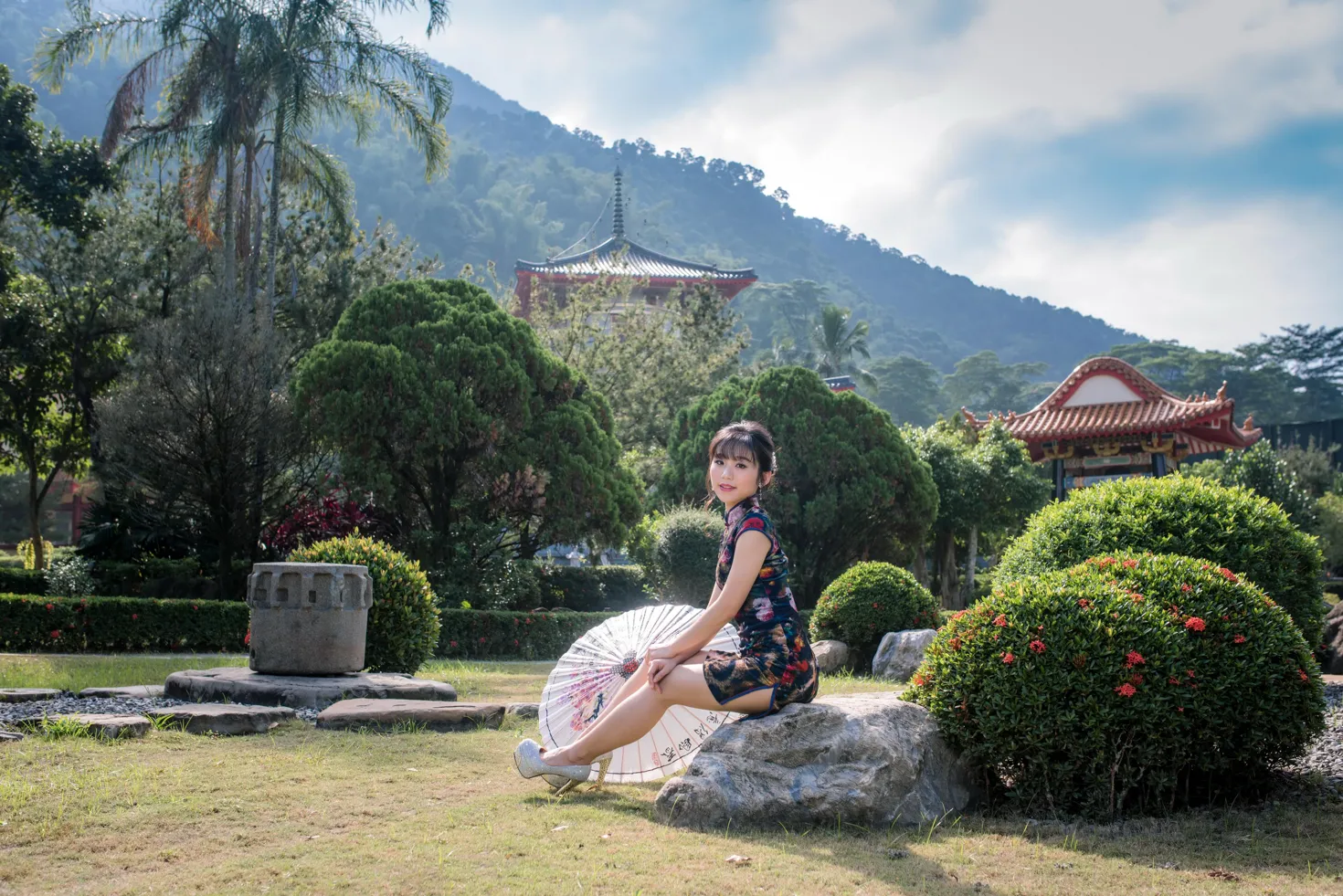 [Mzsock] NO.194 Yu Chen short cheongsam high heels beautiful legs street photography#[105P]-77